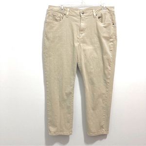 Michael Kors Women’s Tan Cropped Bermuda Jeans